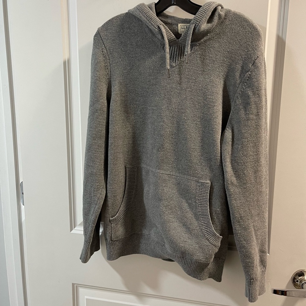 LL Bean Hoodie Size Small Cotton Cashmere Ble 516106 Gray